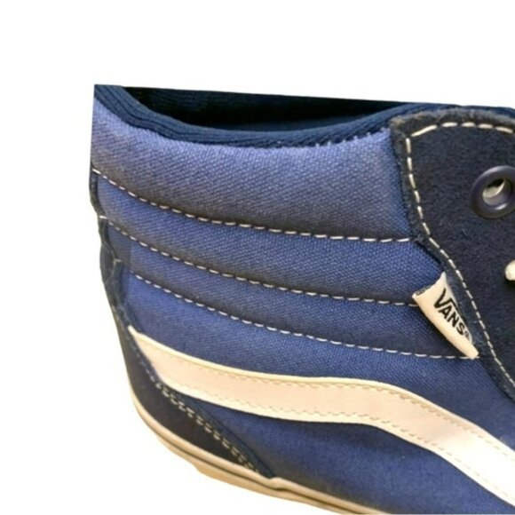 Vans Filmore SK8 Hi Top Suede Canvas Navy Blue sneaker skater shoe like new 9.5 - Picture 9 of 12